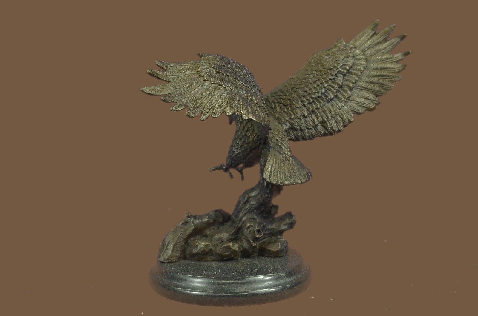 Bronze Sculpture Statue Art Deco Wildlife American Bald Eagle Hot Cast Detailed