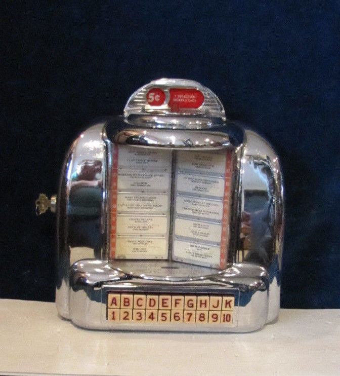 Working Seeburg 3W1 Wallbox Jukebox Shiny Chrome