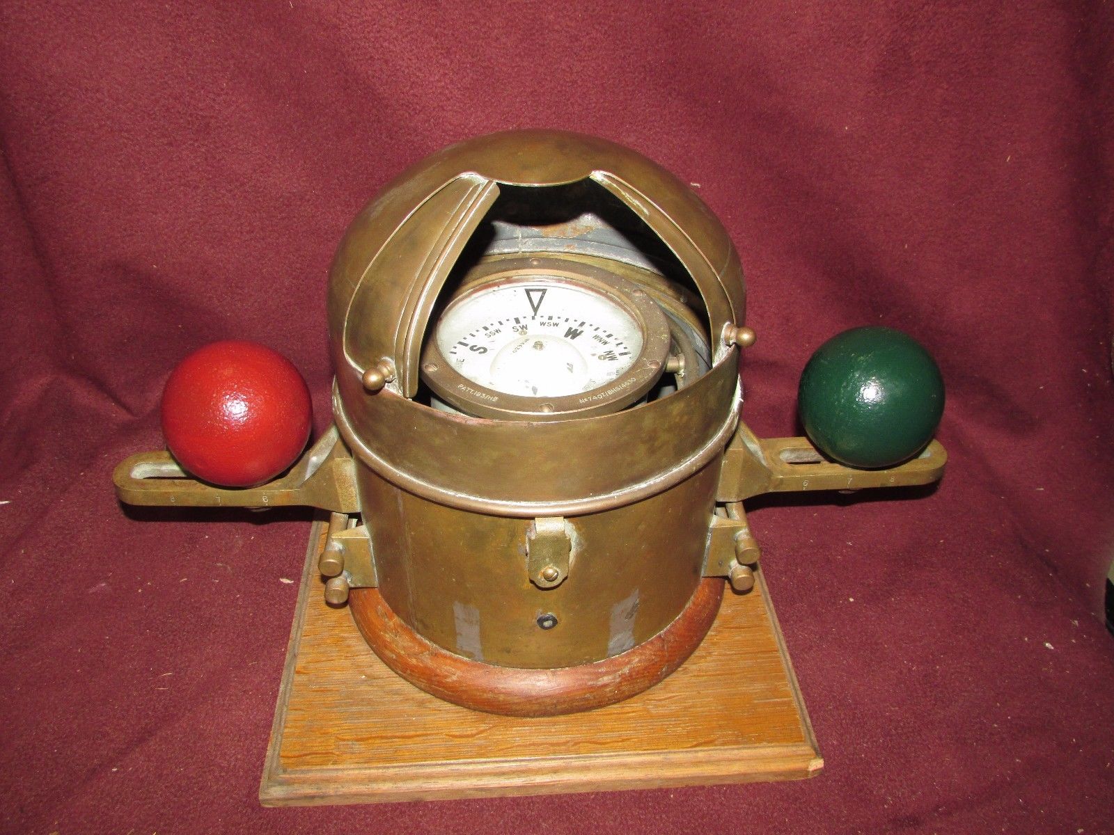 Antique Nautical Ship Binnacle  Compass Navy Made in Indiana