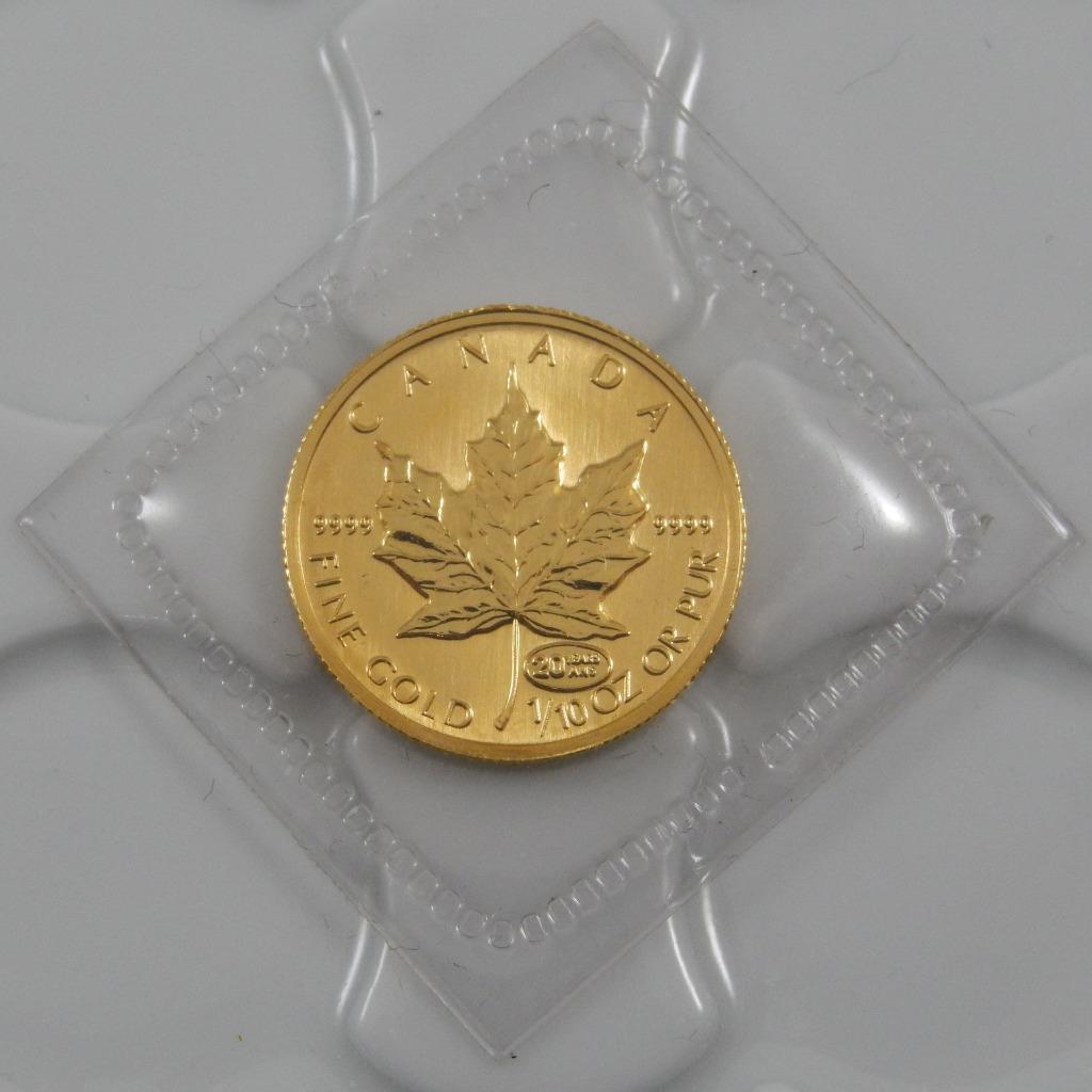 Canada 1999 GEM BU 1/10 oz Gold Maple Leaf $5 20 Years ANS Privy Coin C0266