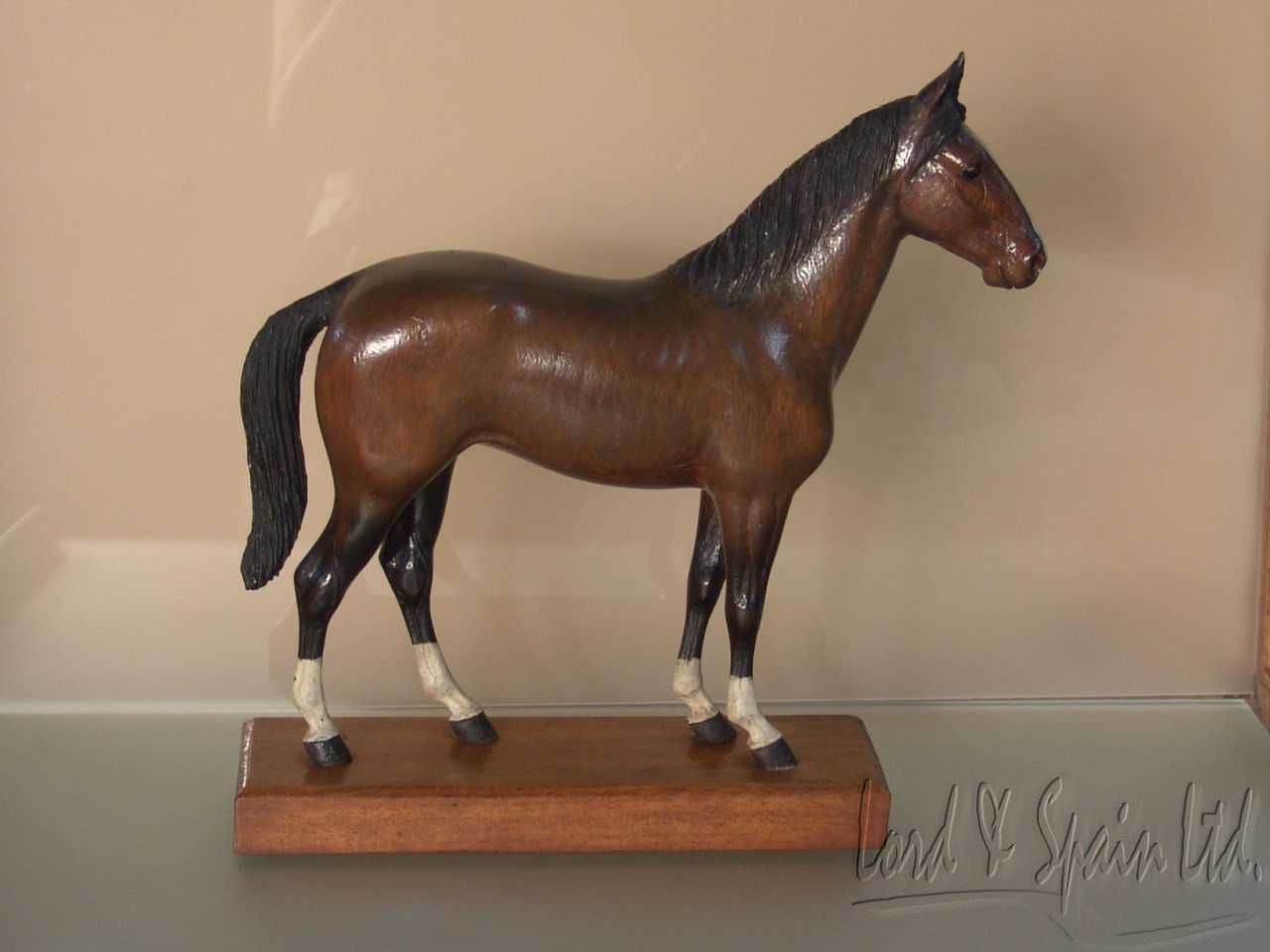 Peter Giba Hand Carved Wood Folk Art Horse Figurine or Sculpture-Unsigned