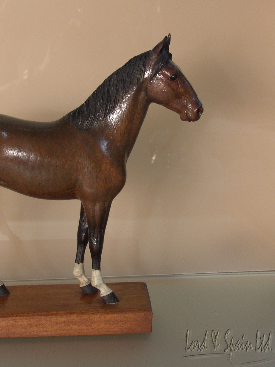 Peter Giba Hand Carved Wood Folk Art Horse Figurine or Sculpture-Unsigned