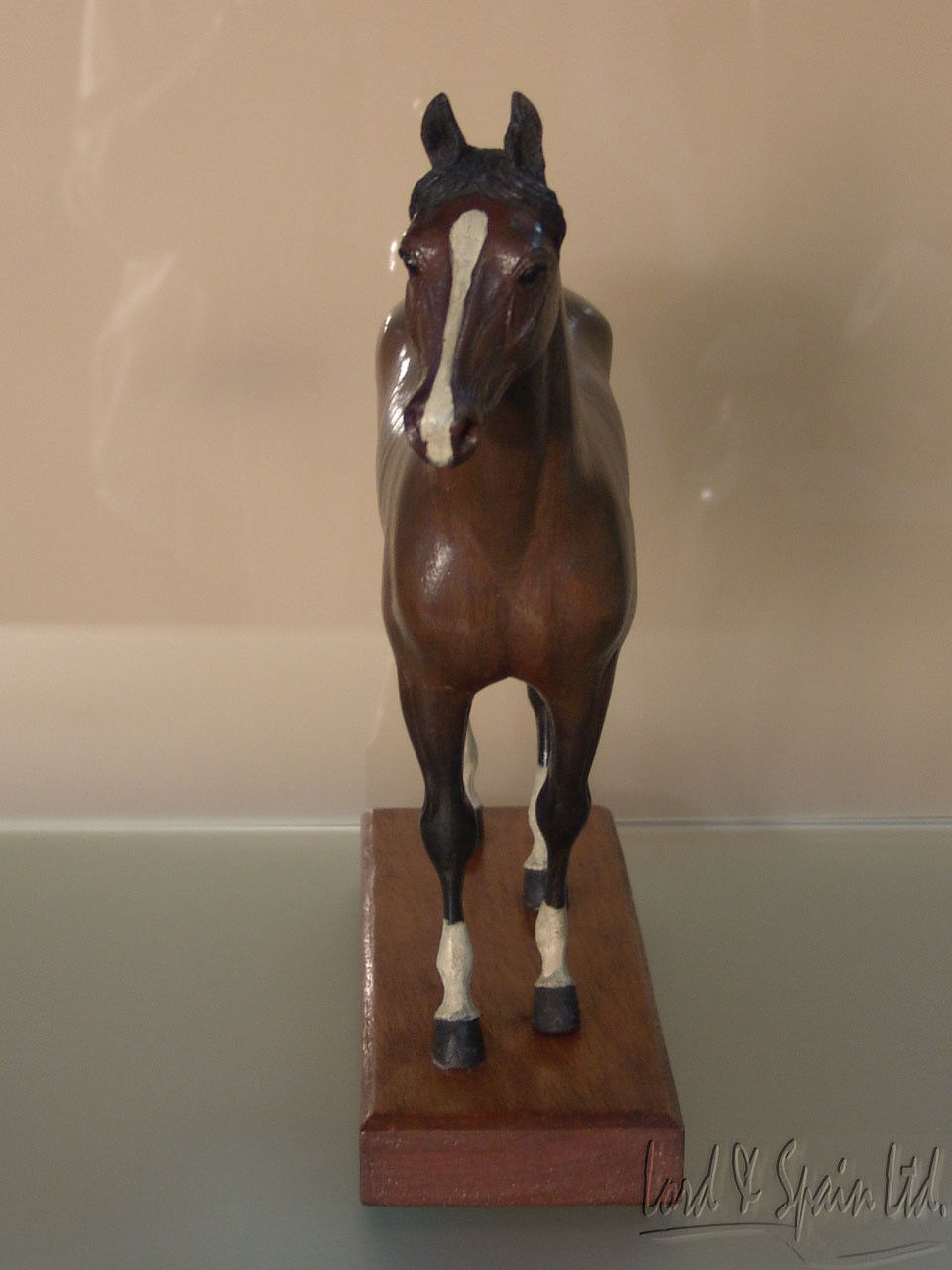 Peter Giba Hand Carved Wood Folk Art Horse Figurine or Sculpture-Unsigned