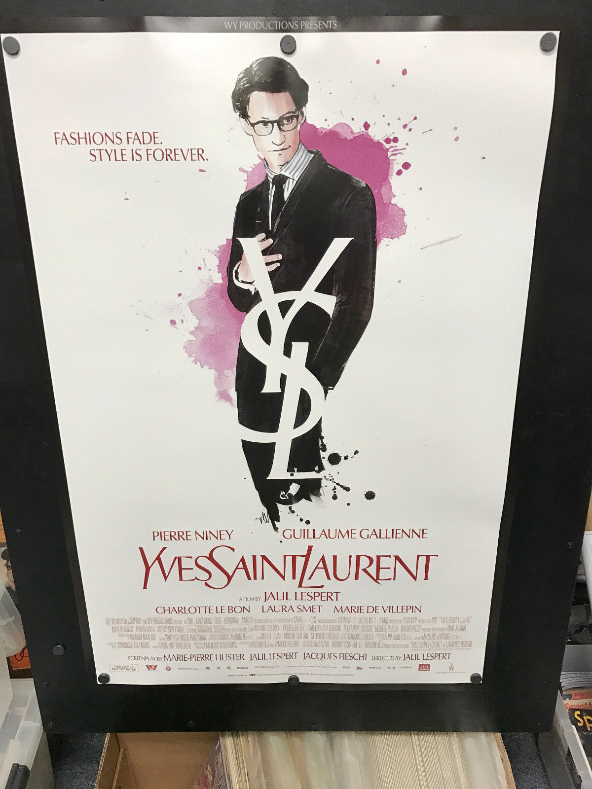 Yves Saint Laurent 2014 Original Double Sided ONE SHEET Movie Poster Rolled