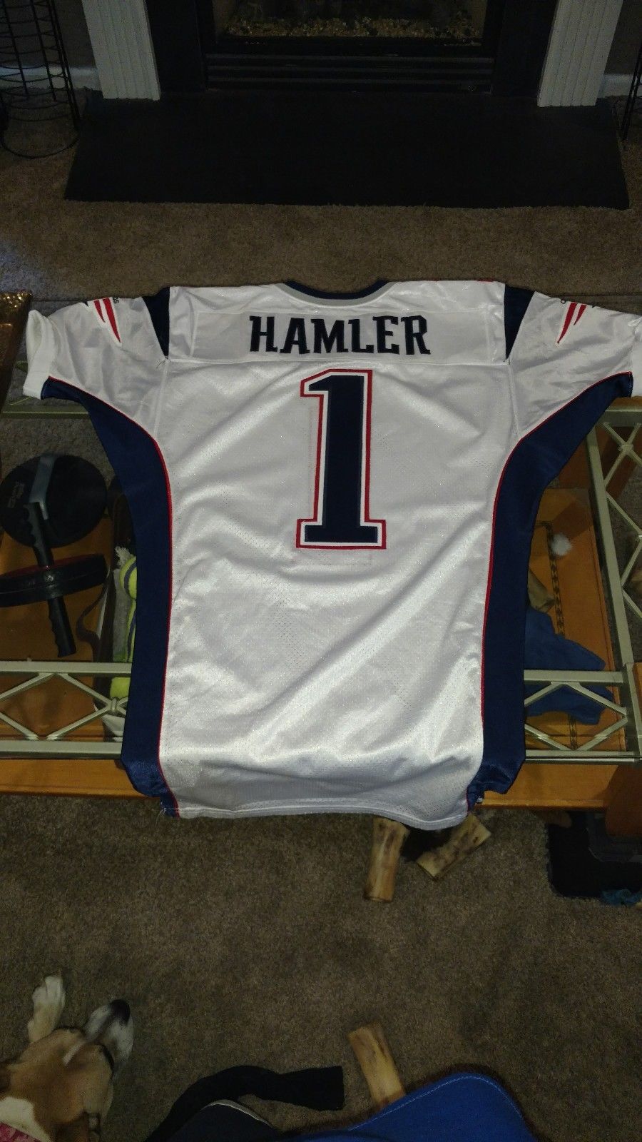 2000 New England Patriots hamler Game Issued Jersey #1