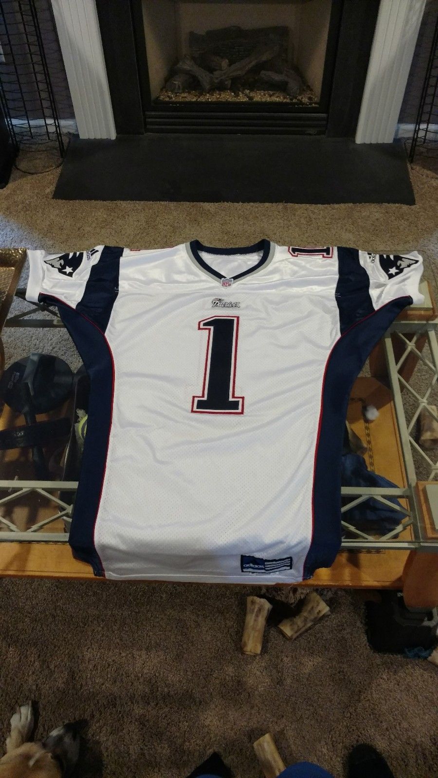 2000 New England Patriots hamler Game Issued Jersey #1