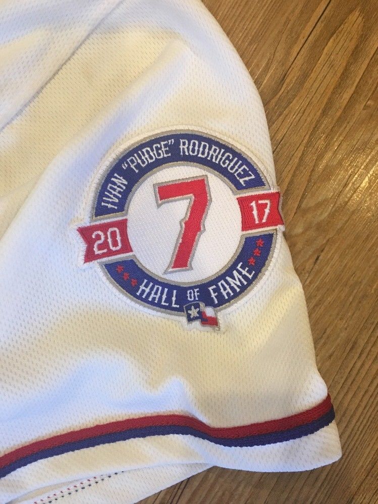 Joey Gallo Adrian Beltre 3000Hit Pudge HOF Patch Texas Rangers Game Used Jersey