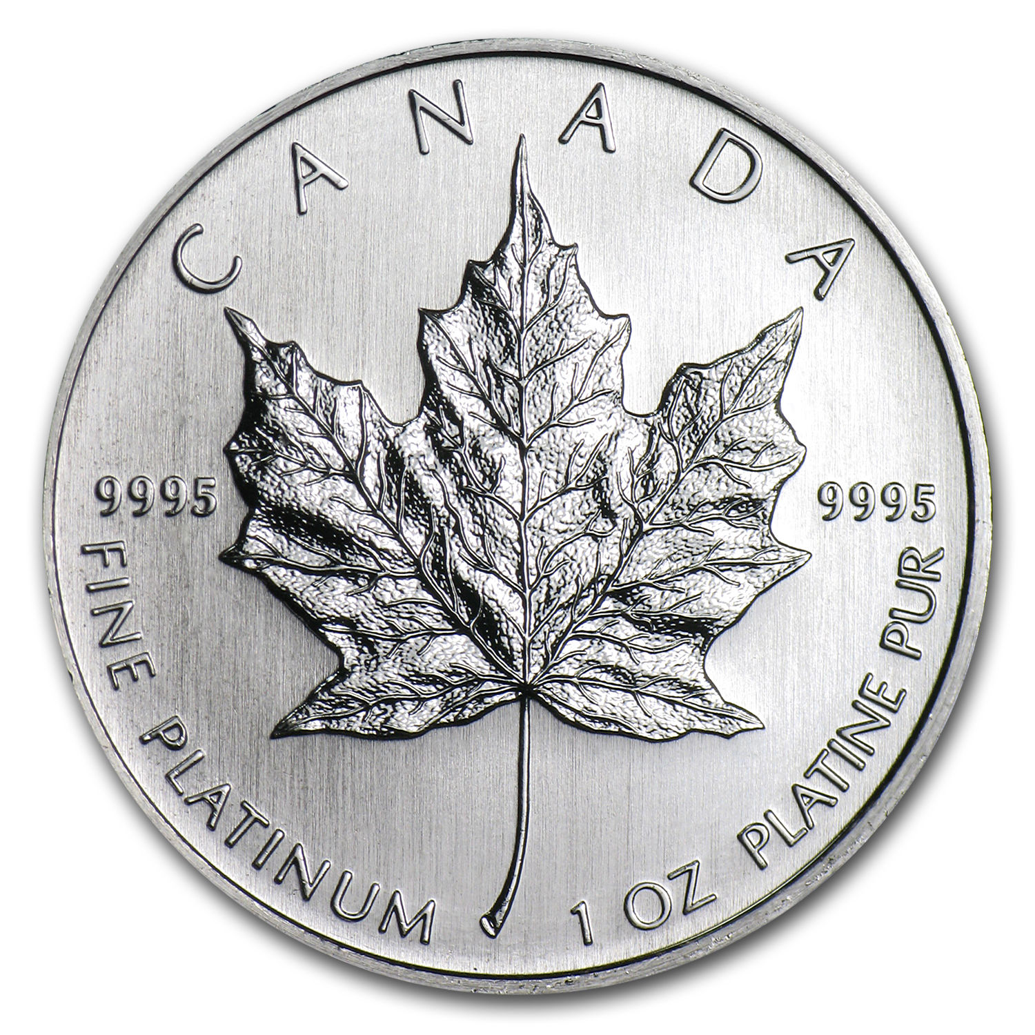 Canada 1 oz Platinum Maple Leaf BU (Random Year) - SKU #60