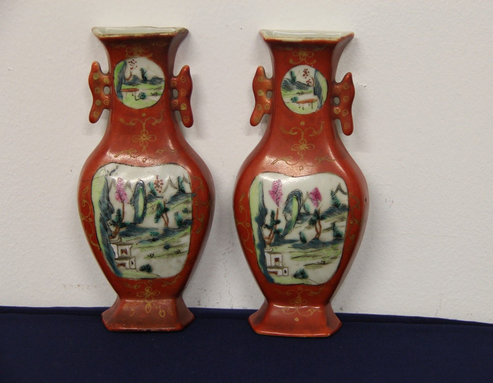 Rare Pair of Antique Chinese Porcelain Vases with Gorgeous Details