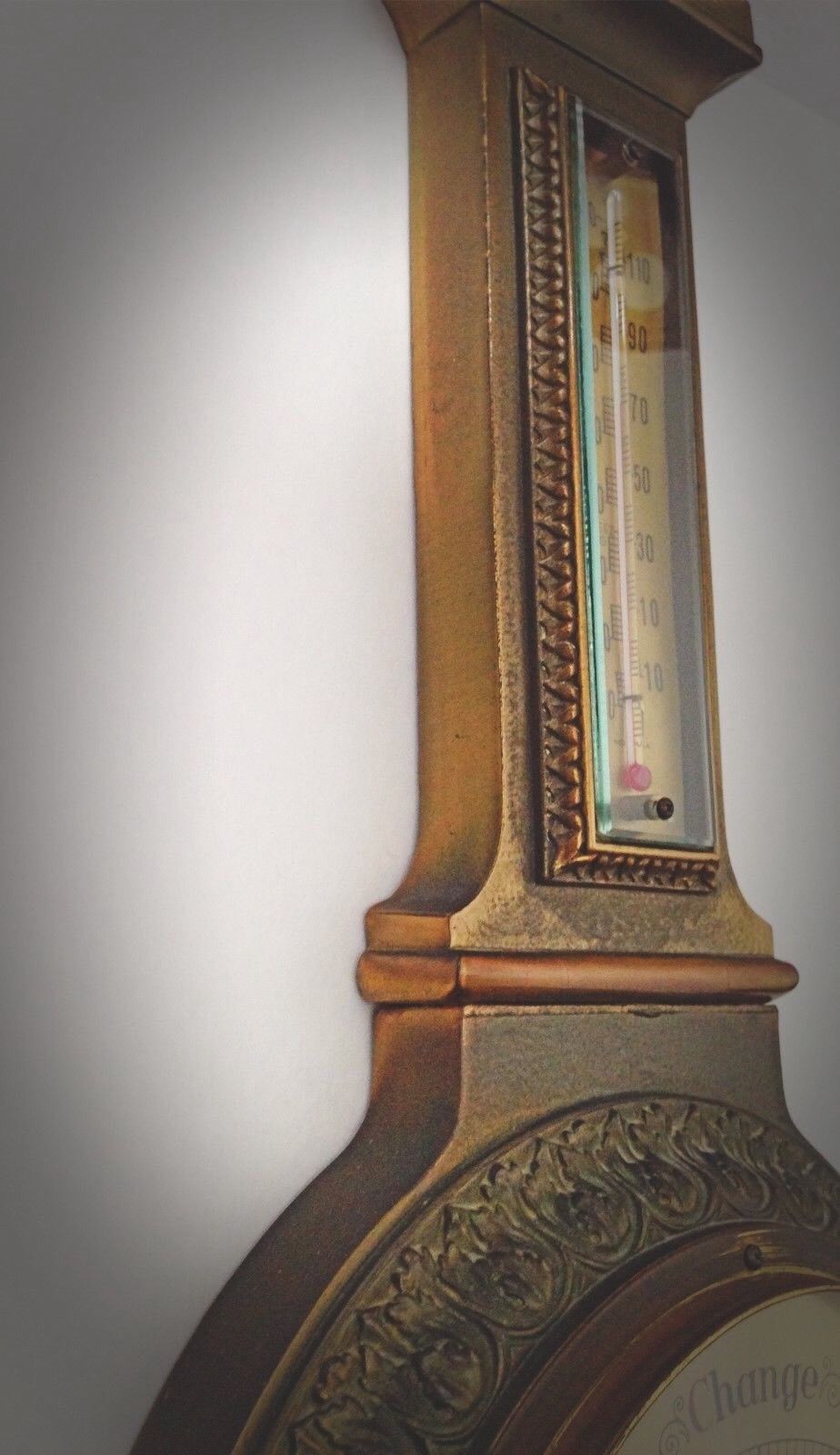 Antique/Vintage Bronze/Brass? Barometer / Thermometer - Made In Germany 1940s