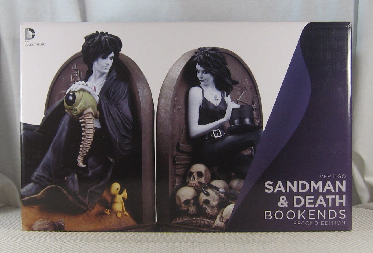 Sandman & Death Bookends Statue 2nd Edition Vertigo DC Collectibles NEW SEALED