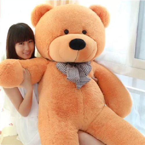 GIANT 80CM BIG CUTE PLUSH TEDDY BEAR HUGE light brown SOFT 100% COTTN TOY