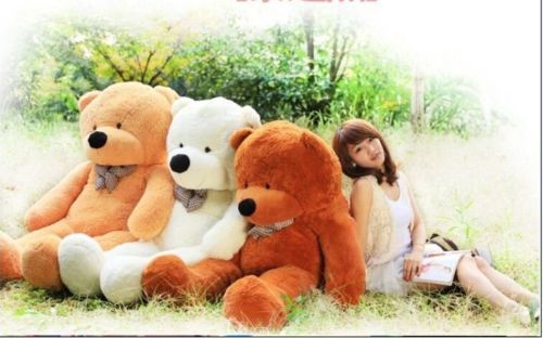 GIANT 80CM BIG CUTE PLUSH TEDDY BEAR HUGE light brown SOFT 100% COTTN TOY