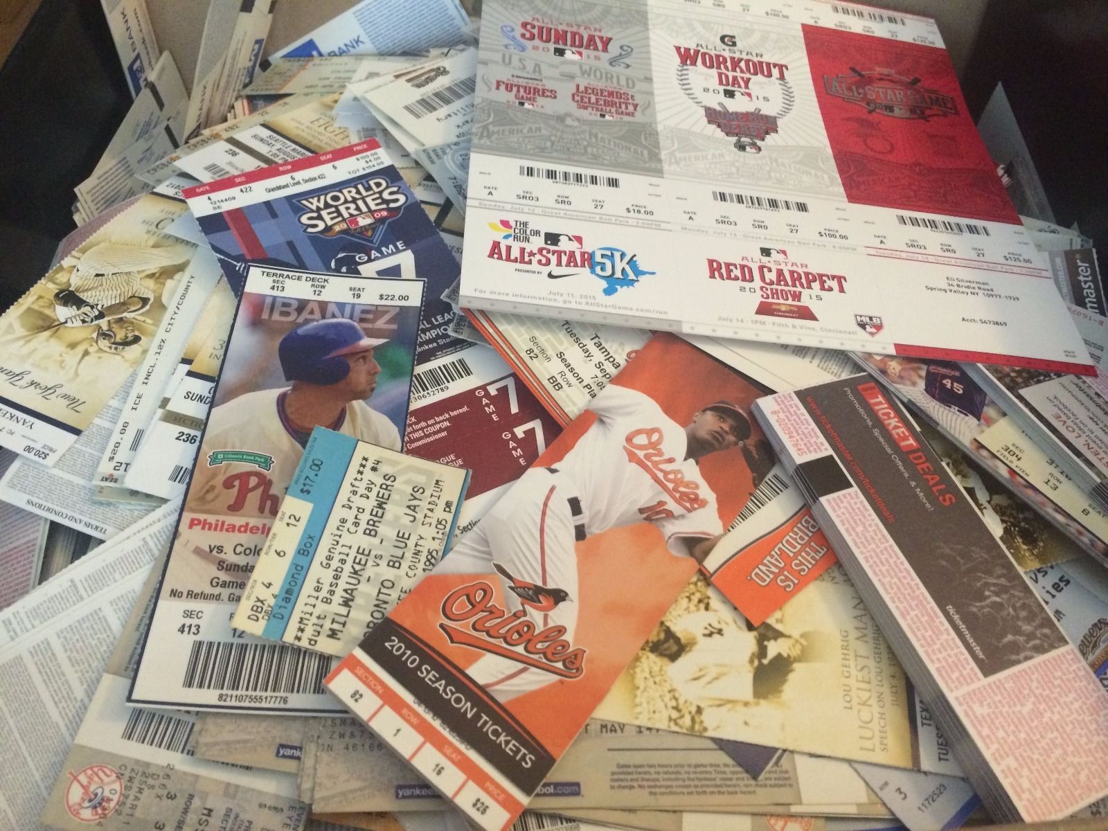 Vintage - Current Baseball Ticket Stub Lot MLB Debut Playoffs Yankees Cardinals