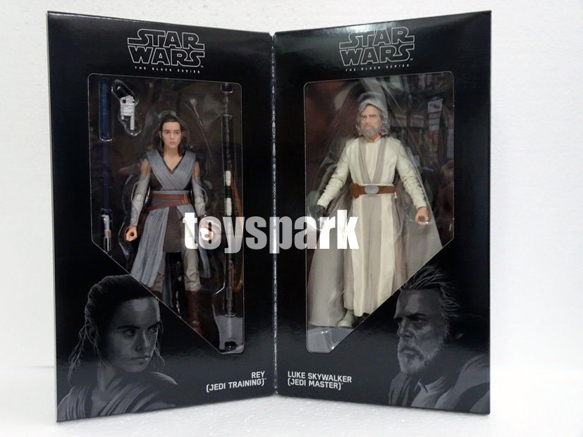 SDCC 2017 STAR WARS Black Series 6" The Last Jedi REY & LUKE SKYWALKER Exclusive