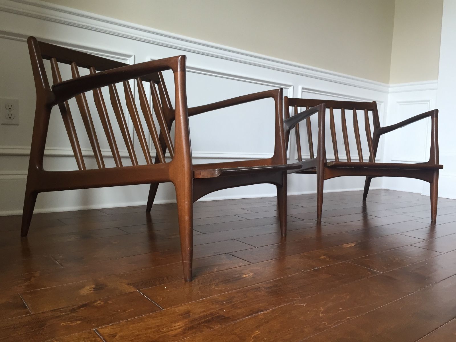 Pair of Walnut Danish Modern Selig Lounge Chairs