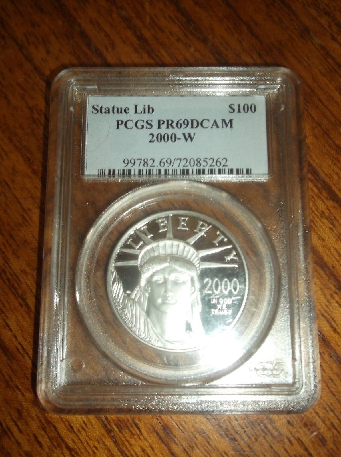 2000  W   Platinum Proof  $100 DCAM  PCGS