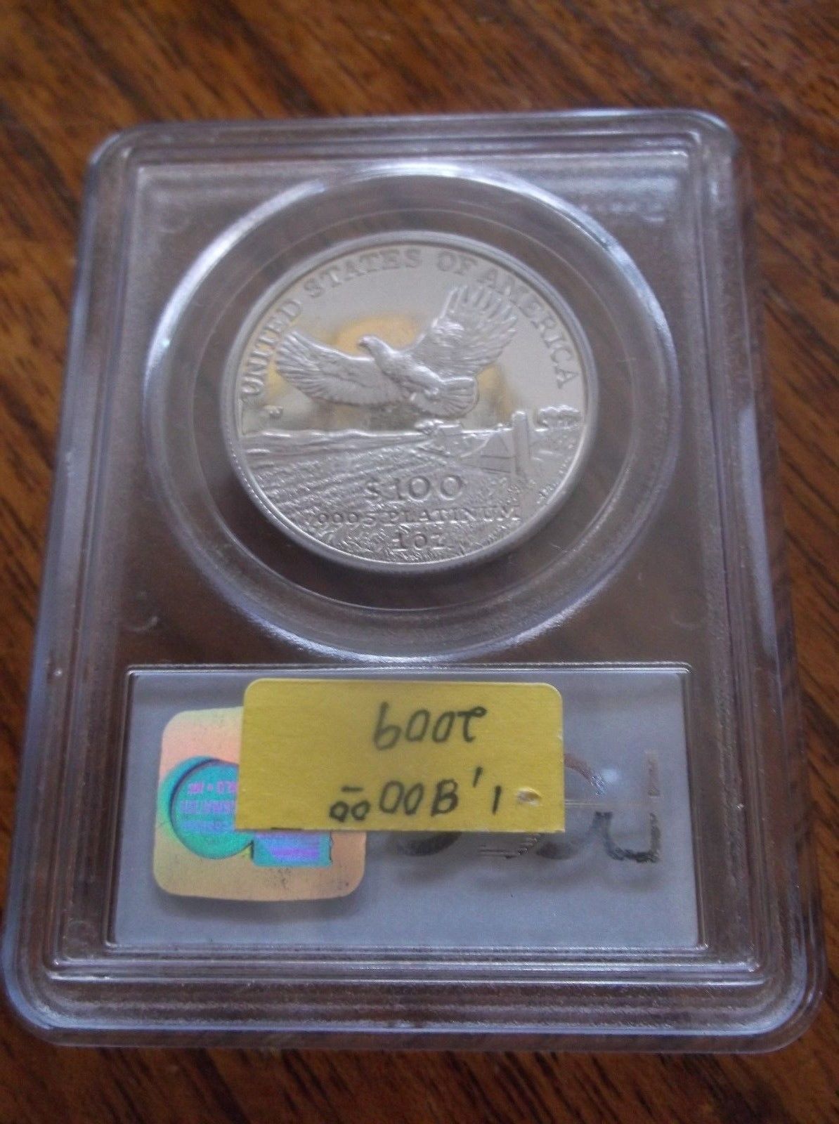 2000  W   Platinum Proof  $100 DCAM  PCGS