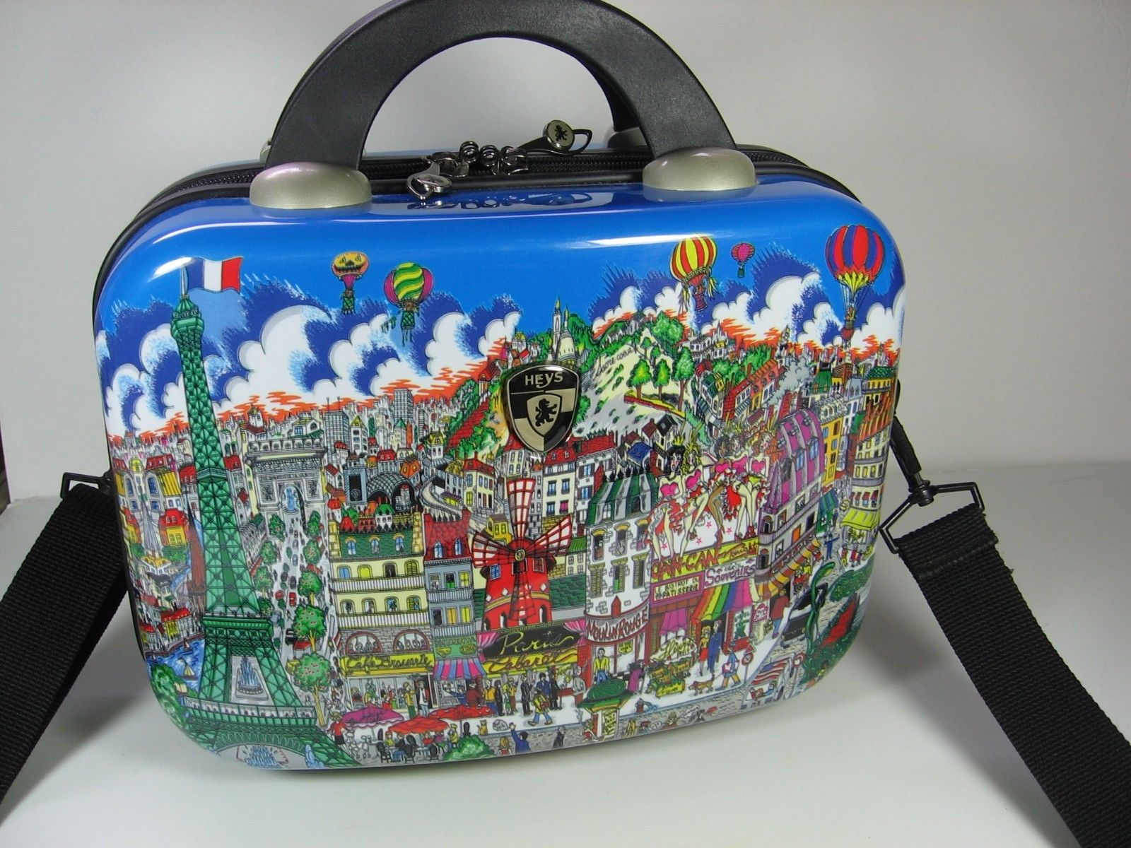 Heys Cosmetic Case with Charles Fazzino Art Design of Paris Scene - RARE