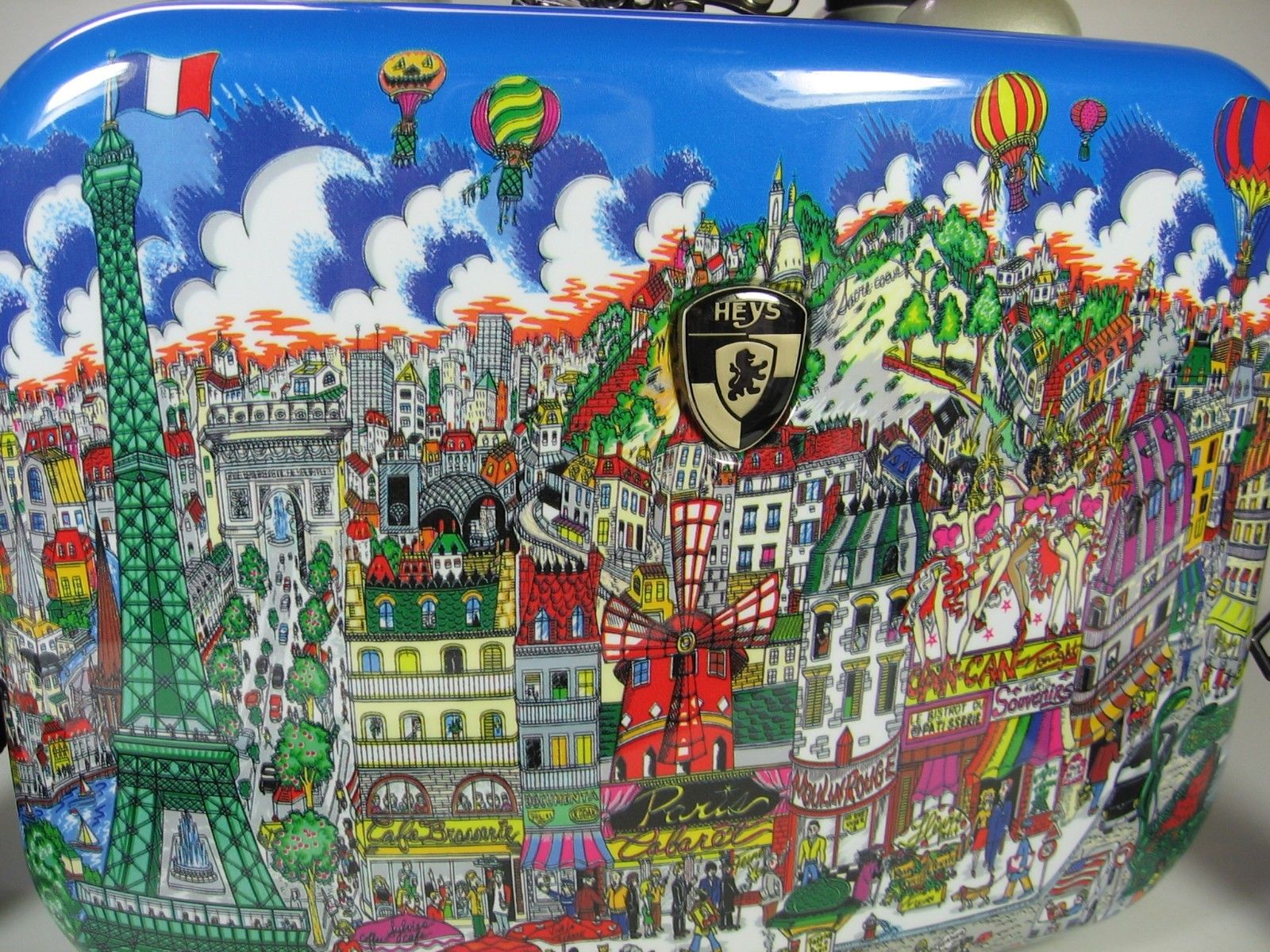 Heys Cosmetic Case with Charles Fazzino Art Design of Paris Scene - RARE