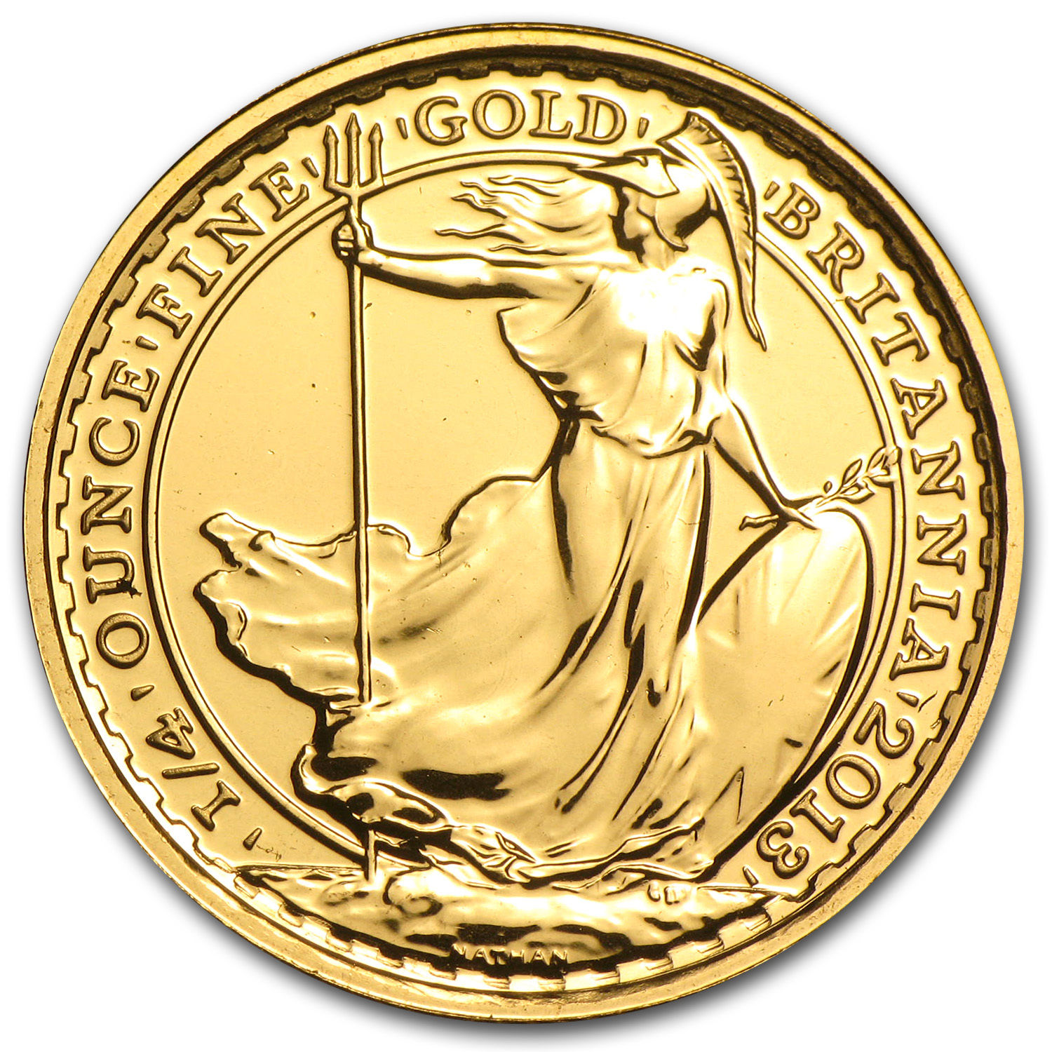 2013 Great Britain 1/4 oz Gold Britannia BU - SKU #81567