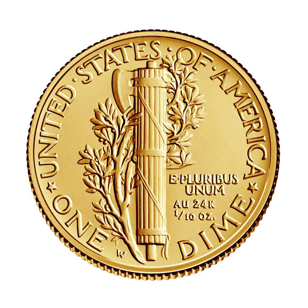 2016-W US Gold Mercury Dime Centennial (1/10 oz)