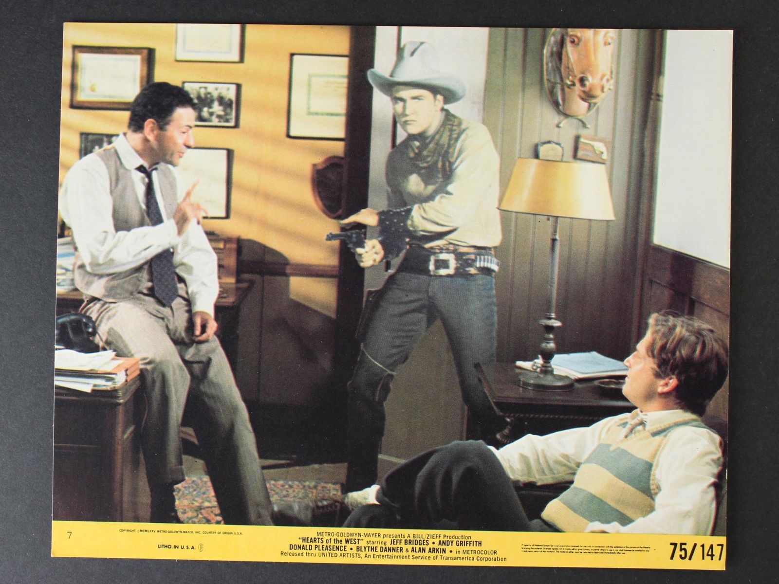 LOT: 3 1975 HEARTS OF THE WEST ORIGINAL MOVIE PHOTO STILLS~JEFF BRIDGES~