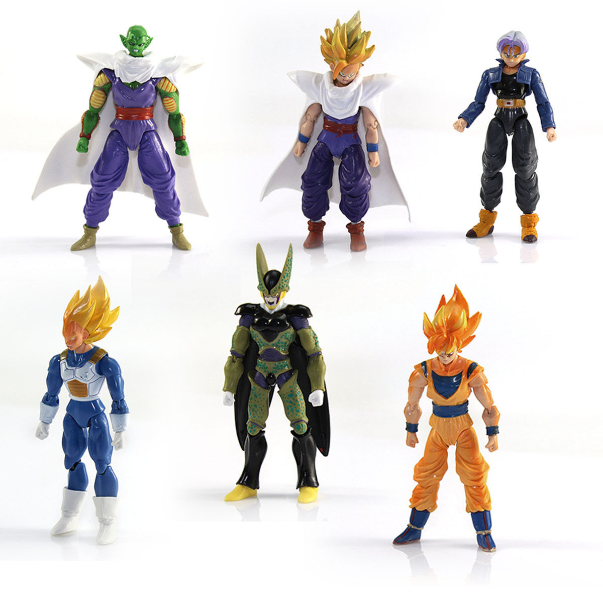 6pcs Lot Toy Anime DBZ Dragon Ball Z Doll Action Figure Goku Piccolo