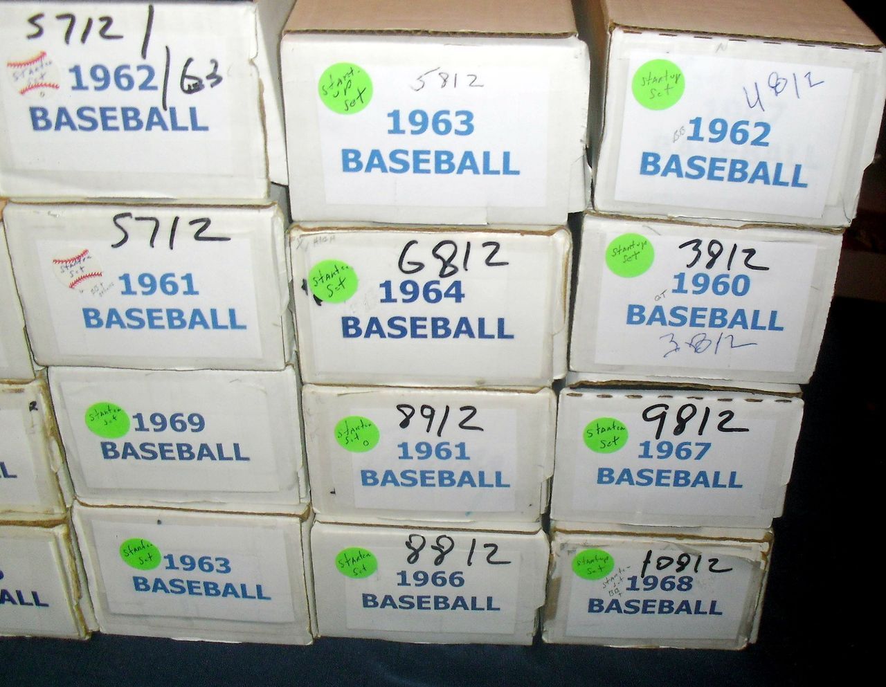 1960-69 TOPPS BASEBALL CARD LOT (10) *FROM 10,000 CARD SET BUILDER LOT* EX-NRMT