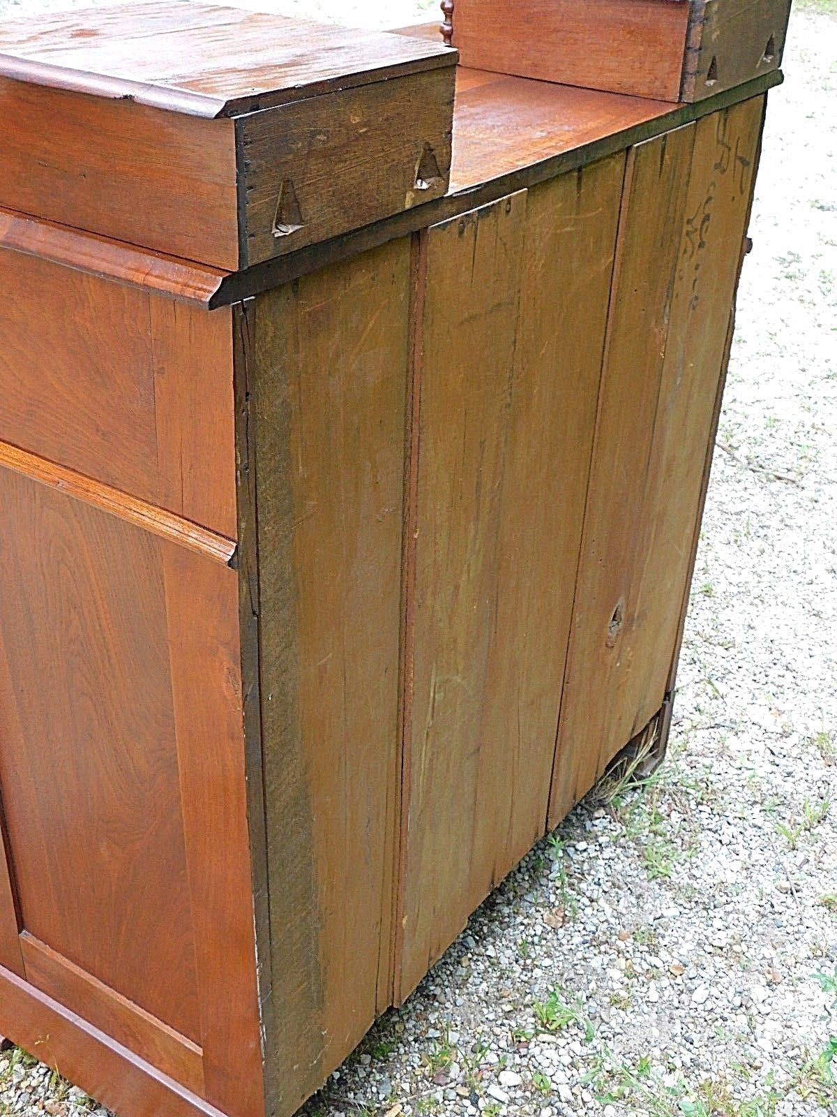 Walnut Antique Victorian Ornate Dresser with hankie drawers