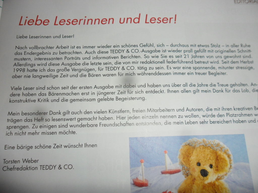 Teddy magazine: Teddy & Co 04/16 - LAST EDITION of which