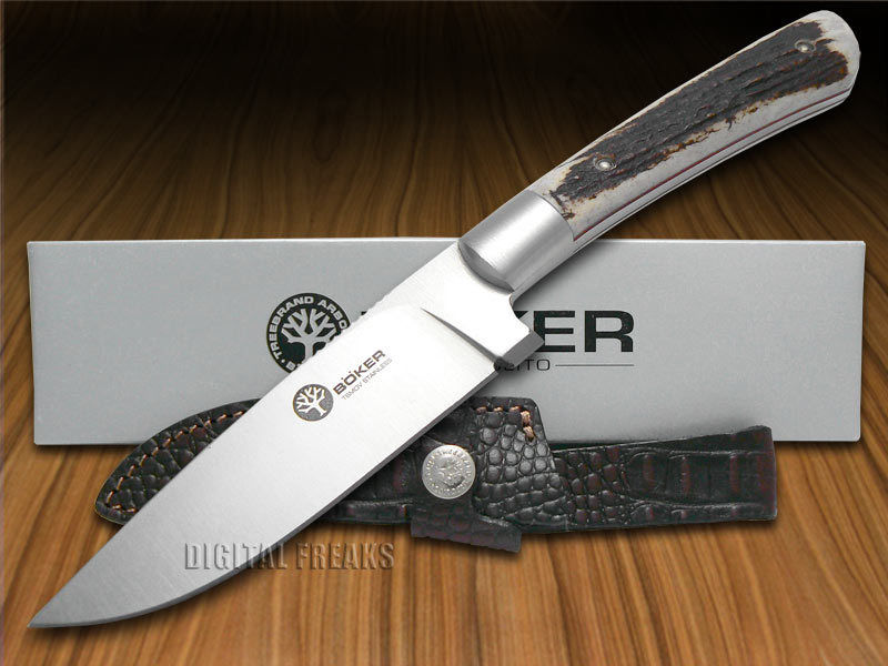 BOKER TREE BRAND Deer Stag Nicker Fixed Blade Stainless Hunting Knives Knife