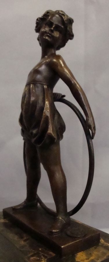 Statue Sculpture Daughter Art Deco Style Art Nouveau Style Bronze Signed