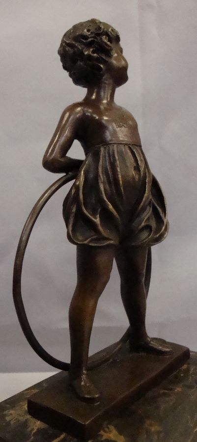 Statue Sculpture Daughter Art Deco Style Art Nouveau Style Bronze Signed