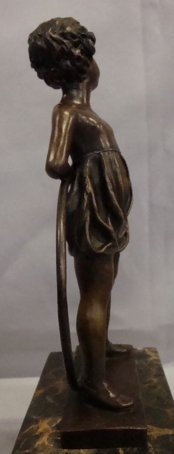 Statue Sculpture Daughter Art Deco Style Art Nouveau Style Bronze Signed