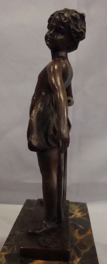 Statue Sculpture Daughter Art Deco Style Art Nouveau Style Bronze Signed