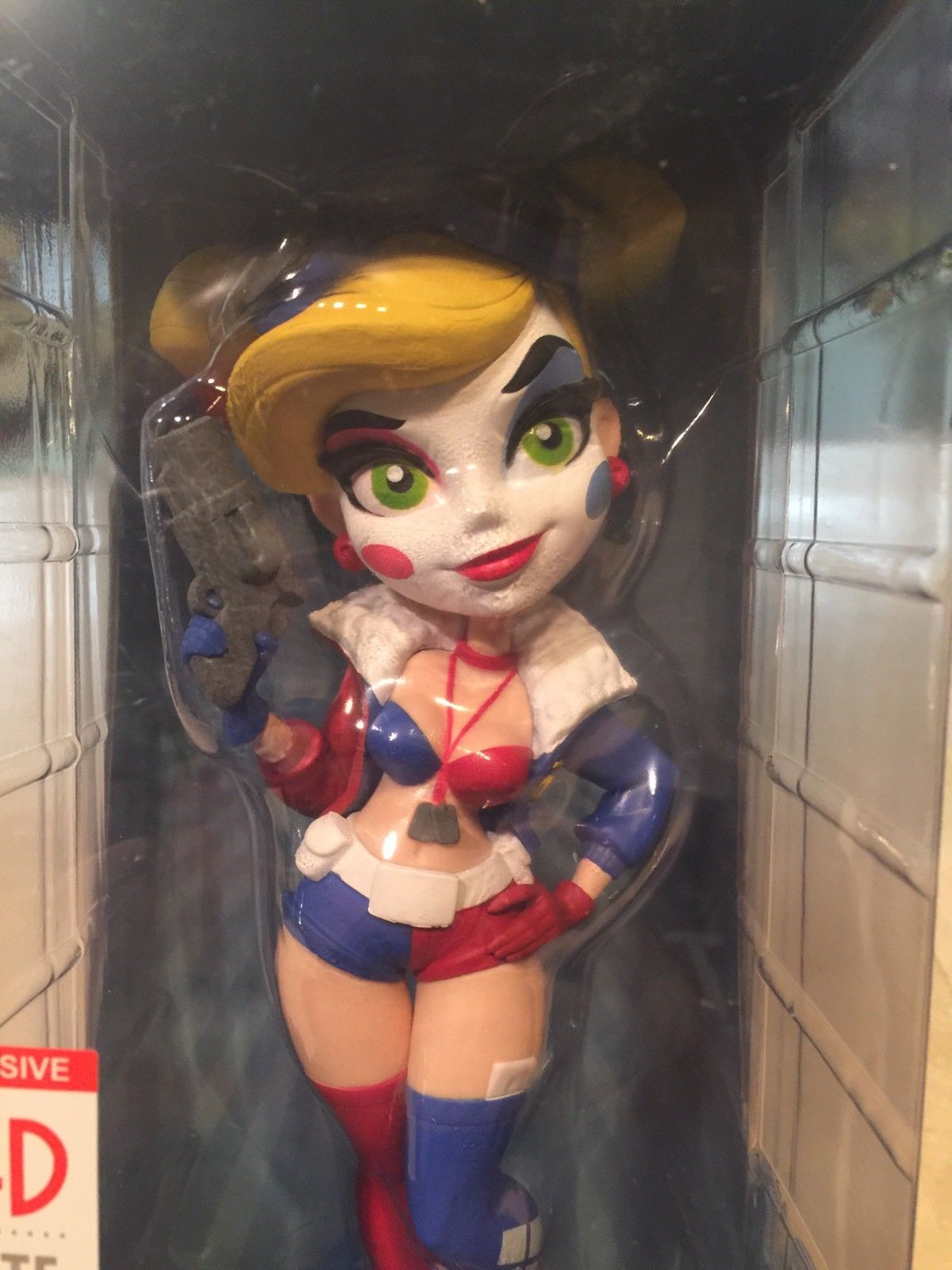 Red White & blue Harley Quinn bam SDCC Exclusive DC Bombshells Figure