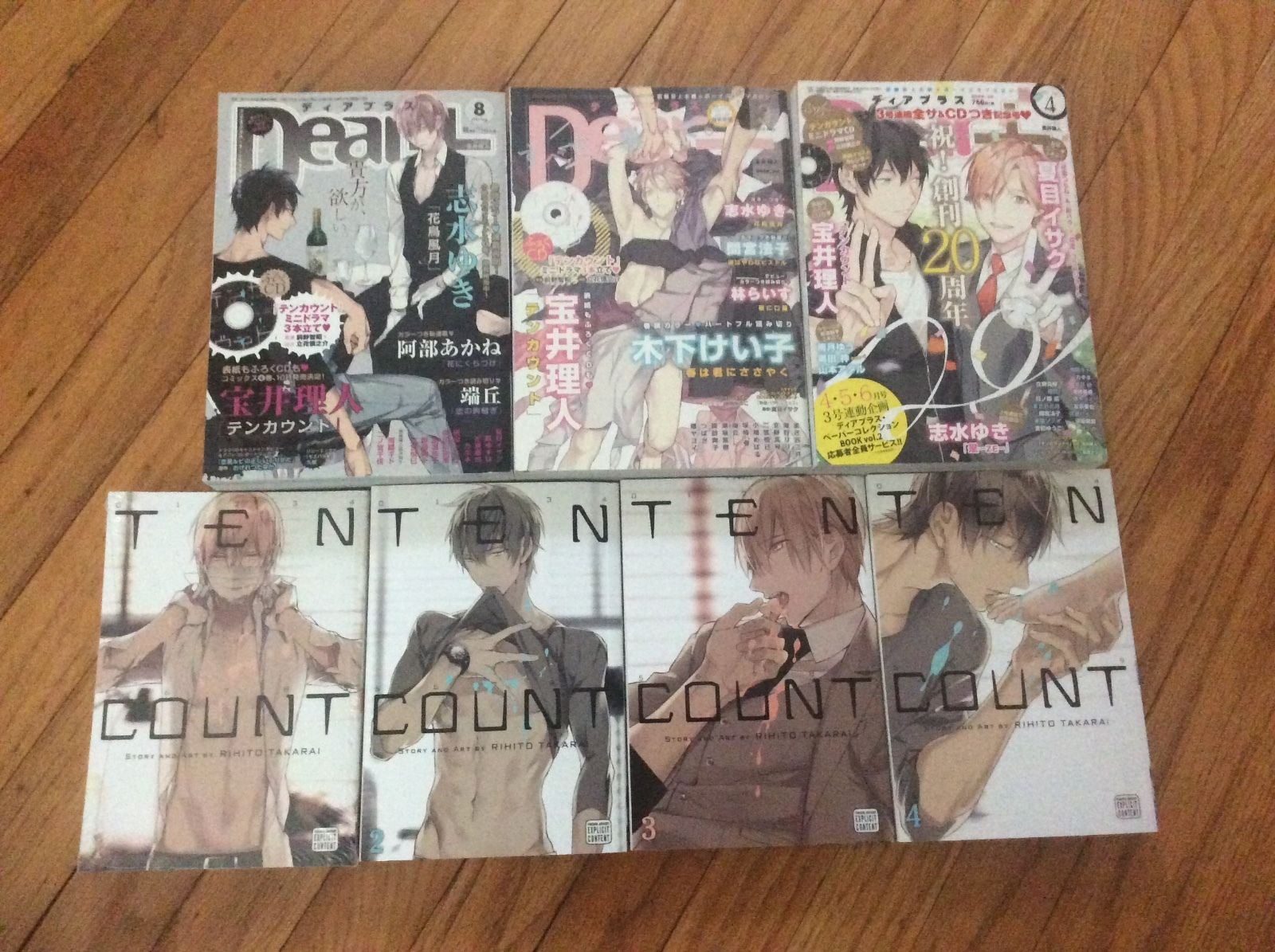 10 ten Count Japanese Drama CD and magazine plus English manga 1 2 3 4 Yaoi lot