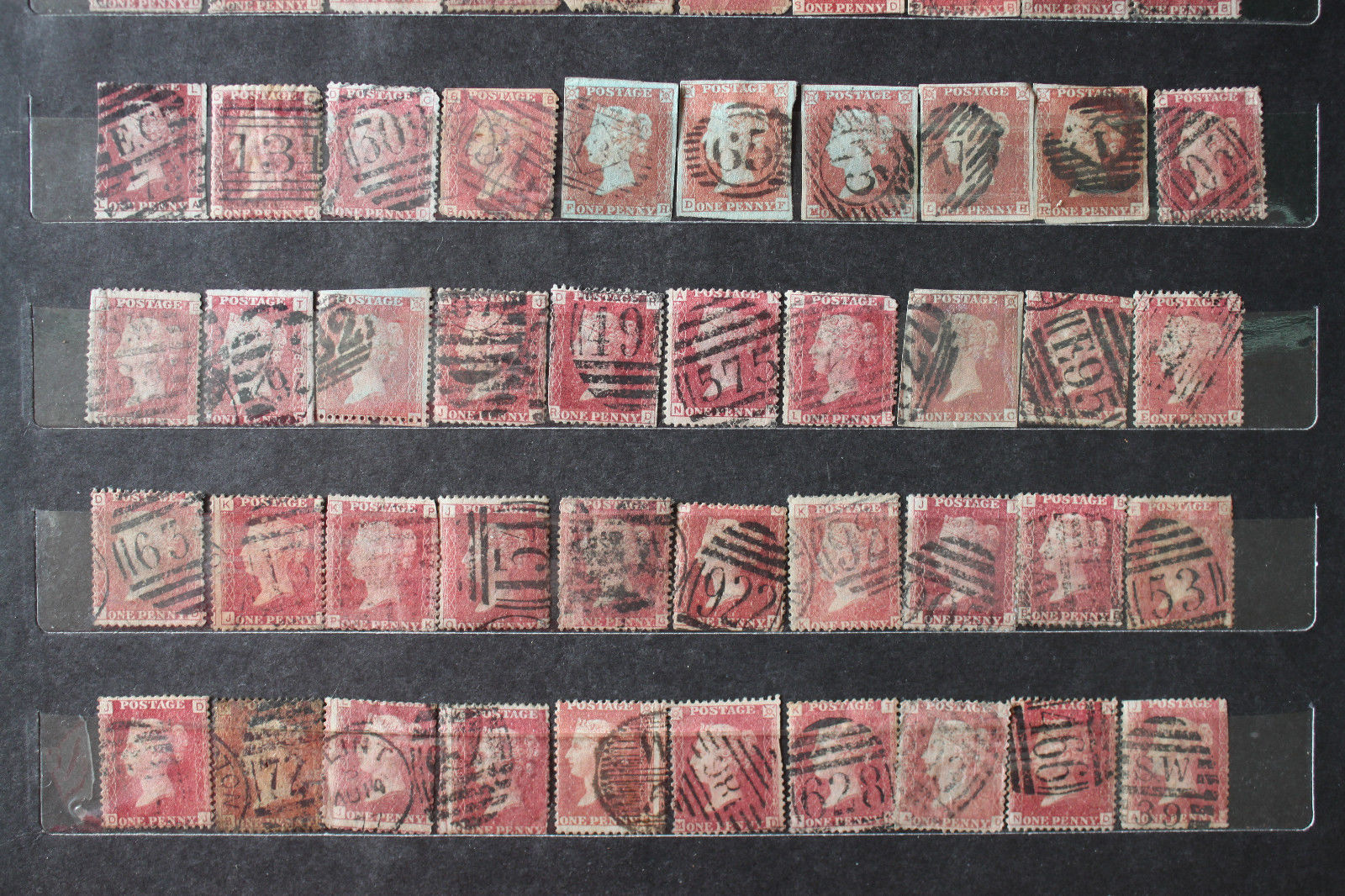 8#GB Penny Red "Queen Victoria" Used 80 Stamps Cheap Don't Miss