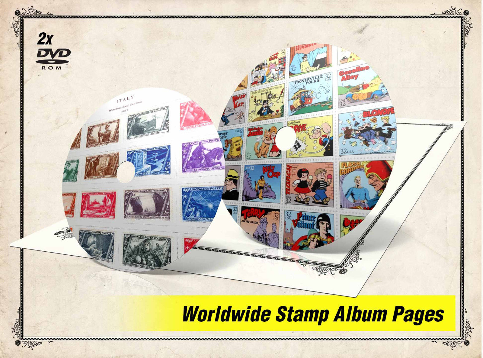 ULTIMATE PRINTABLE WORLD STAMP ALBUM PAGES DVDs (39.000+ color illustrated pgs)