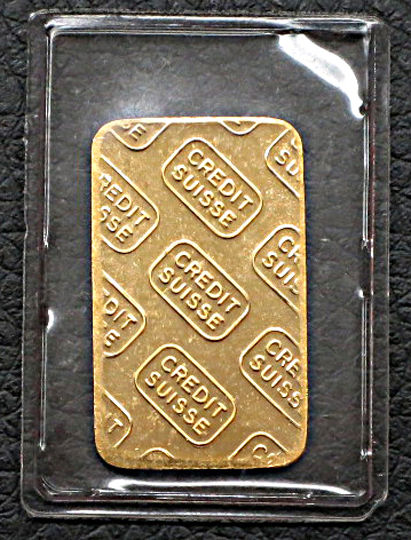 5 gram - Credit Suisse - 999.9 Fine Gold Bar