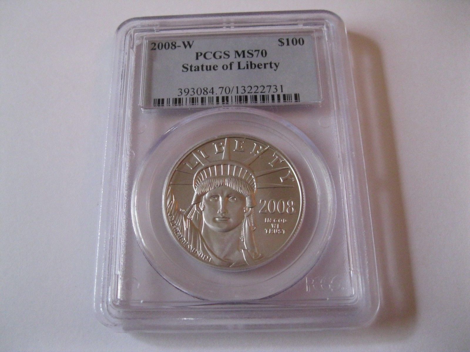 2008 W PLATINUM MS $100.00 COIN