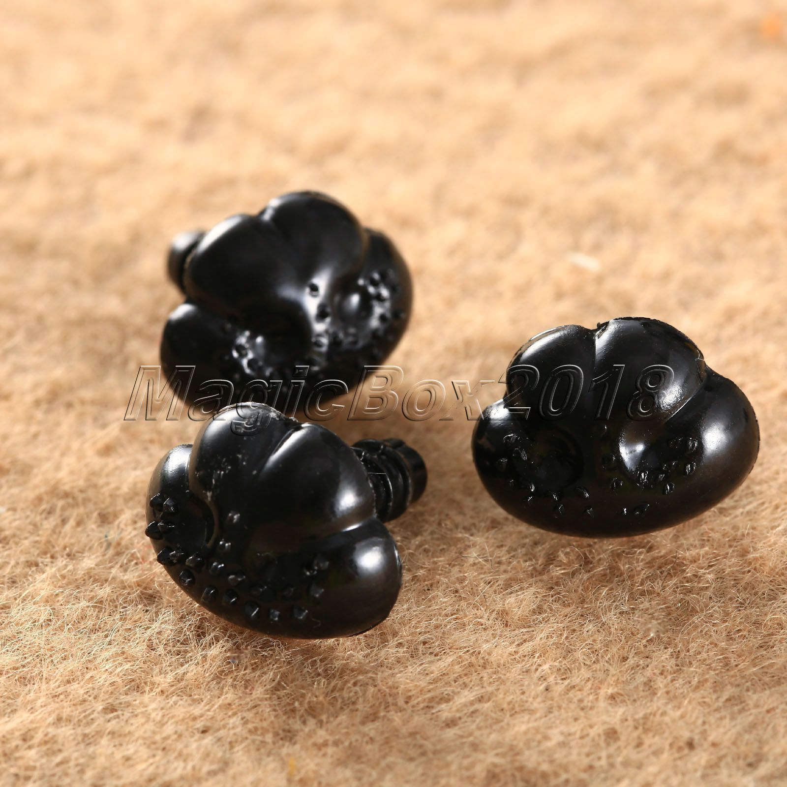 100pcs Black Plastic Noses For Teddy Bear Puppy Doll Stuffed Animal Toy Making