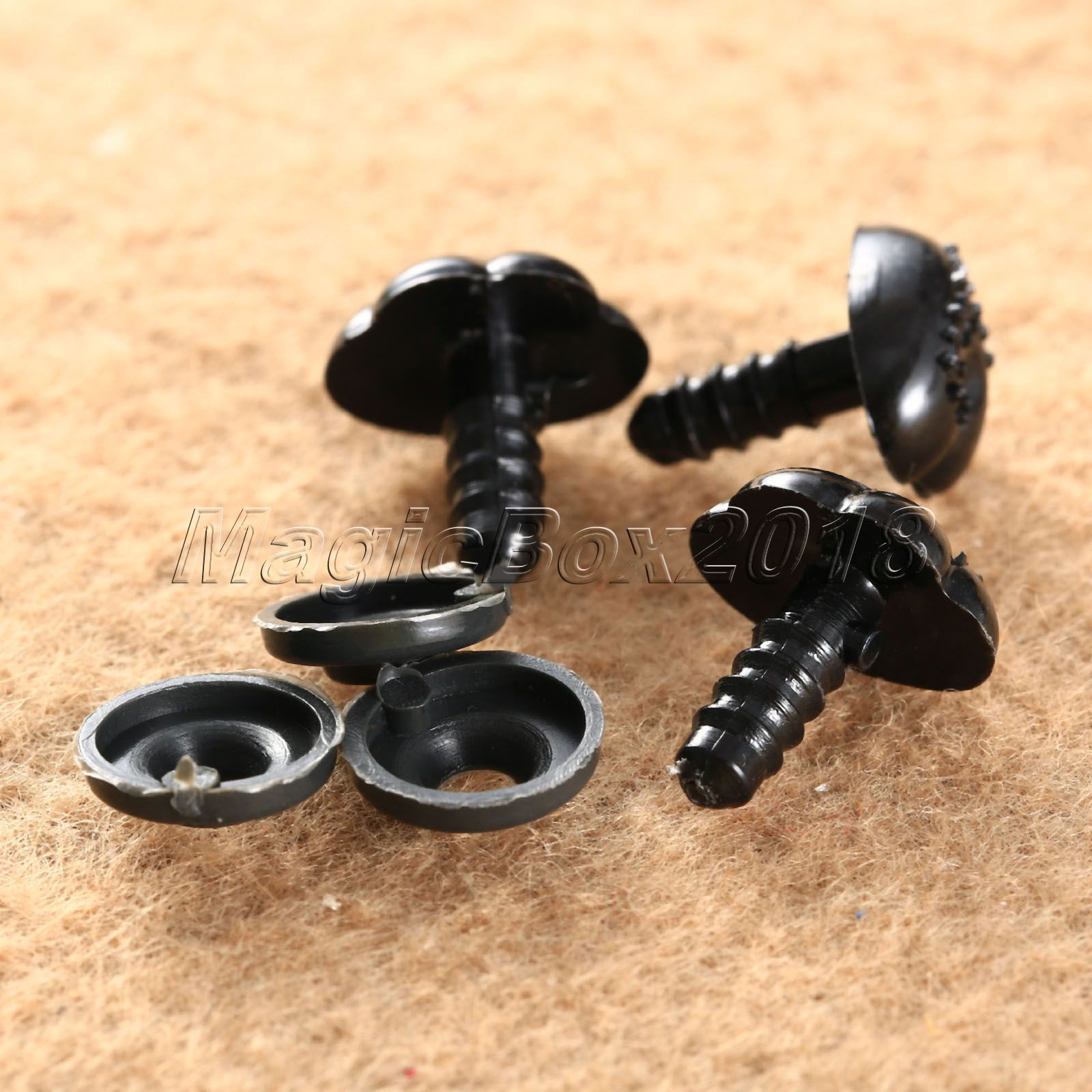 100pcs Black Plastic Noses For Teddy Bear Puppy Doll Stuffed Animal Toy Making