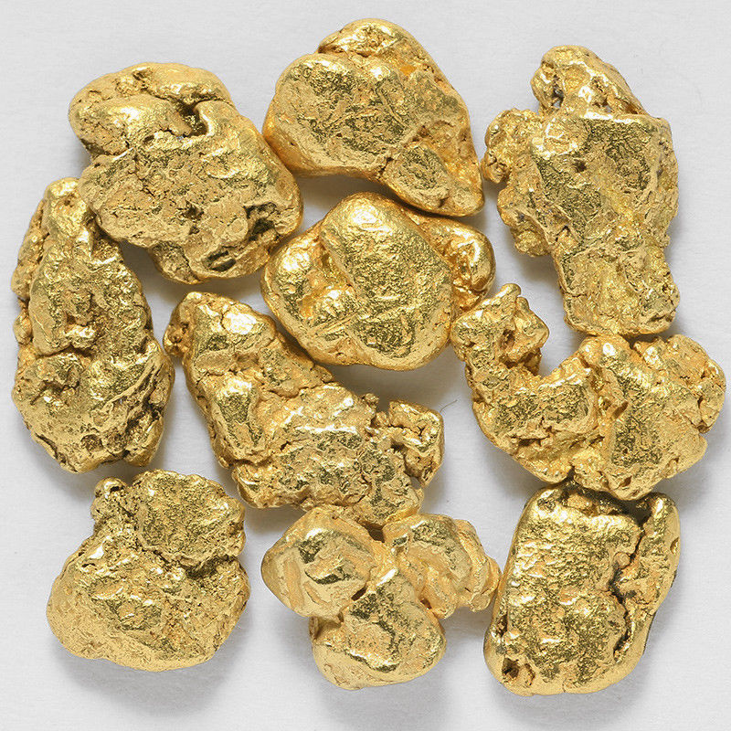 10 Pieces Alaska Natural Gold Nuggets / Flakes - FREE SHIPPING - (#044h0.5-1m)