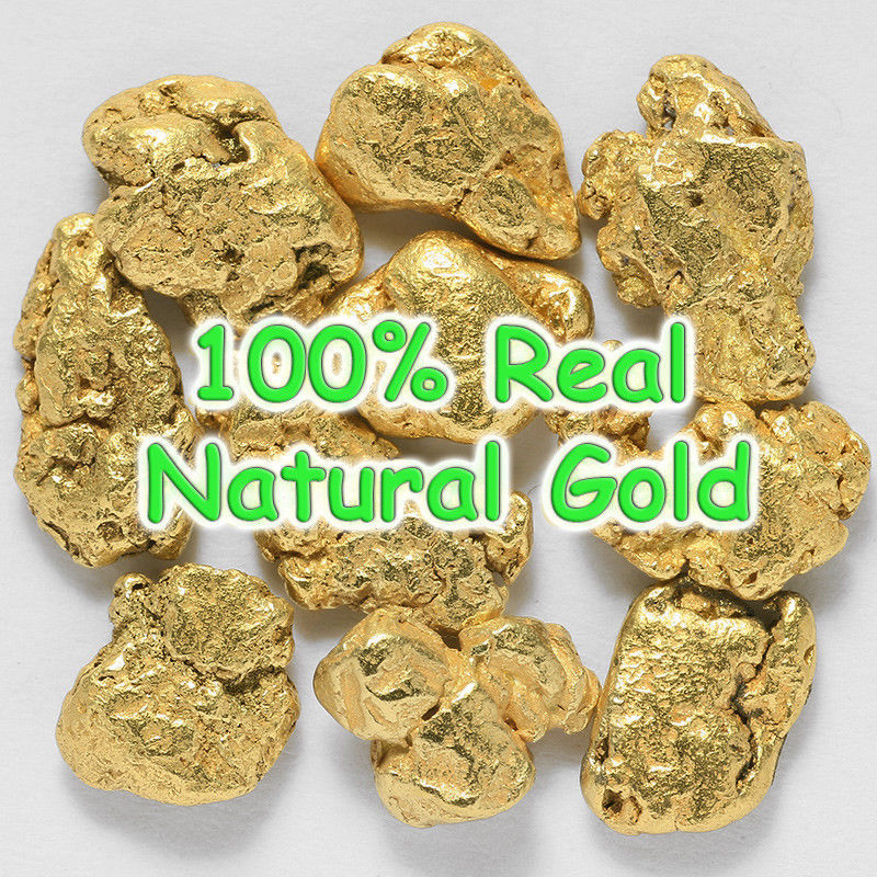 10 Pieces Alaska Natural Gold Nuggets / Flakes - FREE SHIPPING - (#044h0.5-1m)