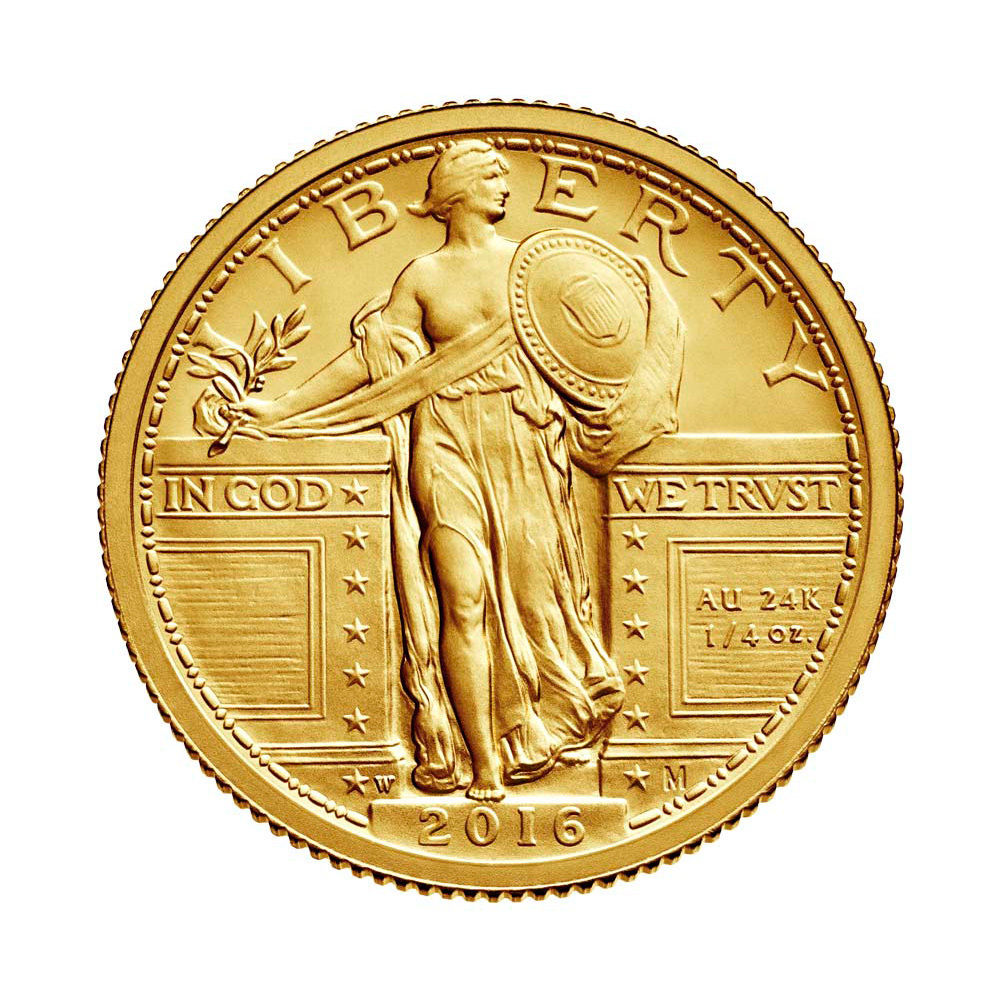 2016-W US Gold Standing Liberty Quarter Centennial (1/4 oz)