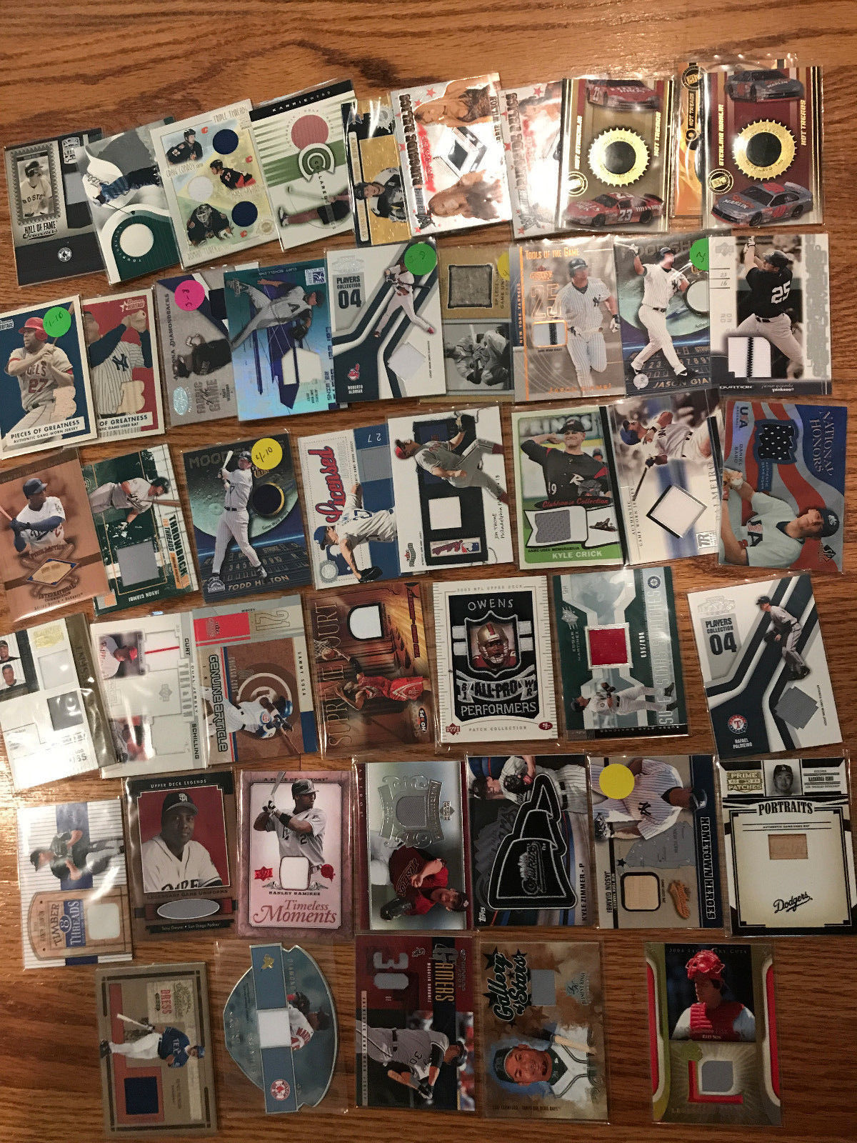Huge Lot 400+ ALL JERSEY GAME USED Card Collection MLB NFL Turkey Football NBA!