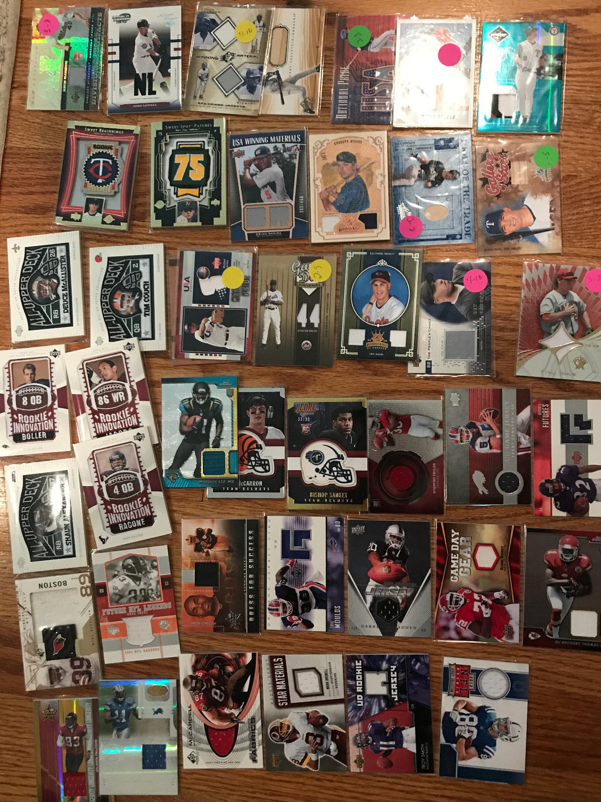 Huge Lot 400+ ALL JERSEY GAME USED Card Collection MLB NFL Turkey Football NBA!