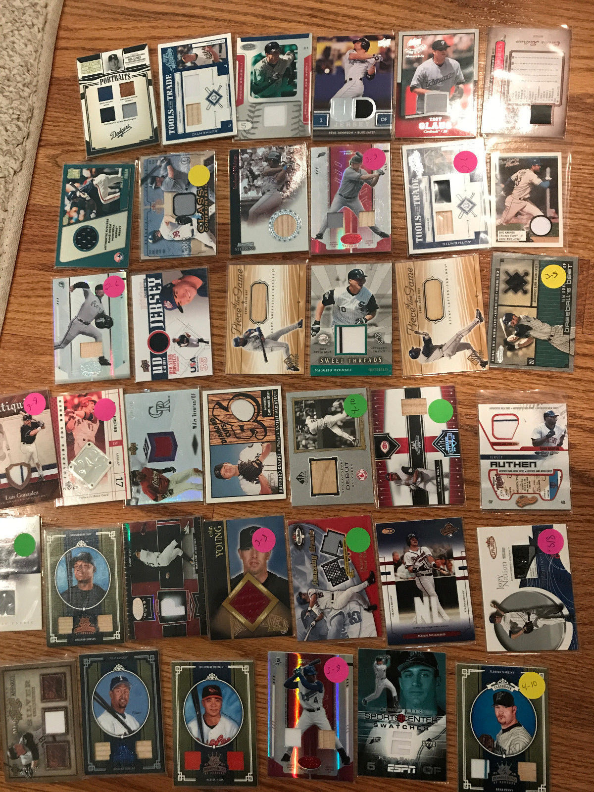 Huge Lot 400+ ALL JERSEY GAME USED Card Collection MLB NFL Turkey Football NBA!